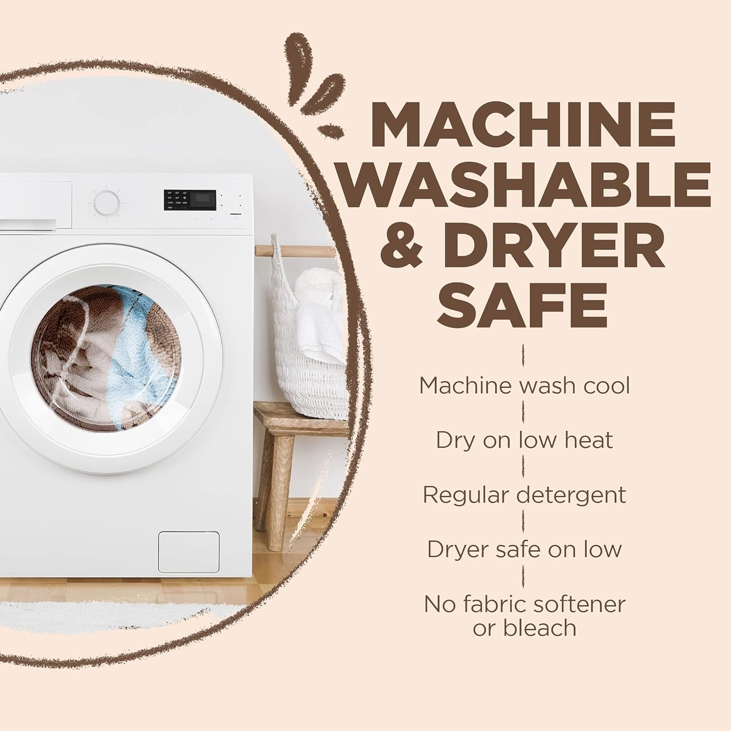 Soggy Doggy Super Shammy Dog Towel - Microfiber Chenille Towel for Drying Dogs and Cleaning Paws - Fast Drying with Hand Pockets for Ease (Beige/Red Trim, 31” X 14”)