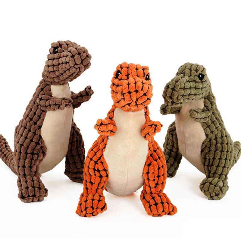 HOOPET Dog Toy Plush Dinosaur Chew Toys Squeaky Stuffing Pet Supplies for Small Medium Big Dogs